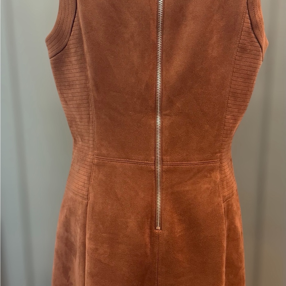 Black House White Market Suede Brown Sleeveless Dress with Pockets - Picture 3 of 5